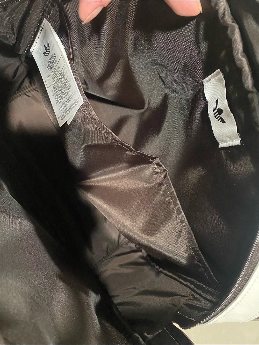 NEW adidas patent brown white duffel bag purse - Picture 6 of 11